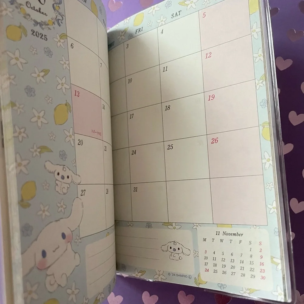 Cinnamoroll 2025 Schedule Book